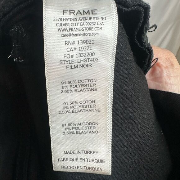 Frame Women's Black Le High Straight Jeans size 24 - Picture 12 of 15